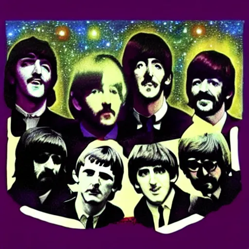 Image similar to the beatles as aliens