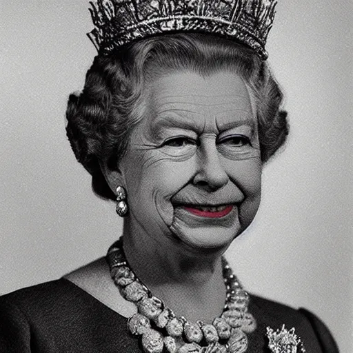 Image similar to picture of half human half lizard queen Elizabeth