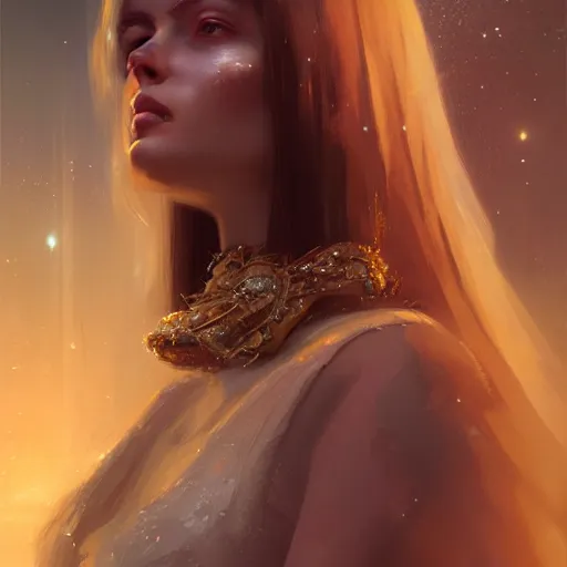 Prompt: a beautiful portrait of a crystal goddess by greg rutkowski and raymond swanland, trending on artstation, ultra realistic digital art