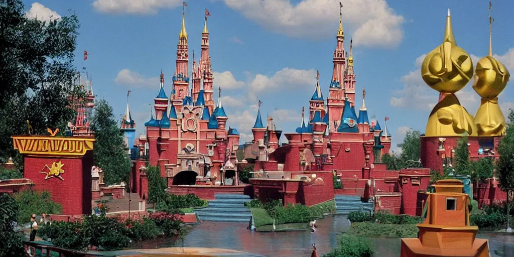 Prompt: soviet - era disney world