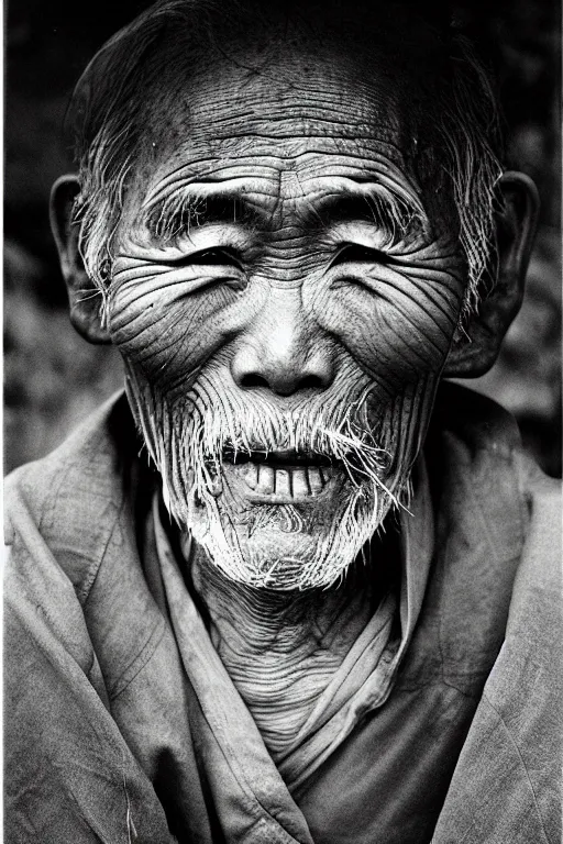 Image similar to photograph of an old japanese man, photograph by steve mccurry