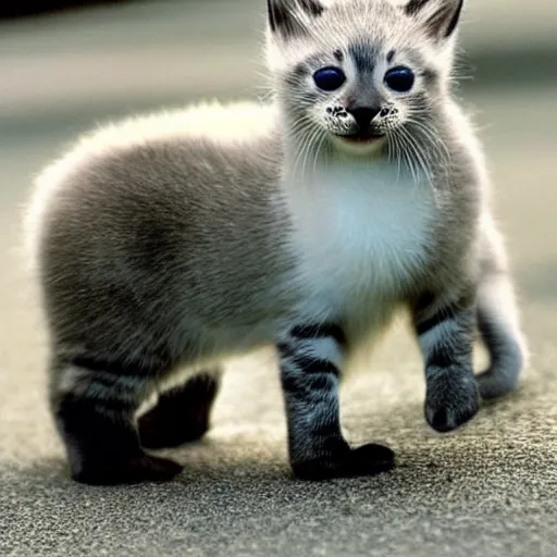 Image similar to The worlds cutest!!! kitten and cutest!!! arctic seal