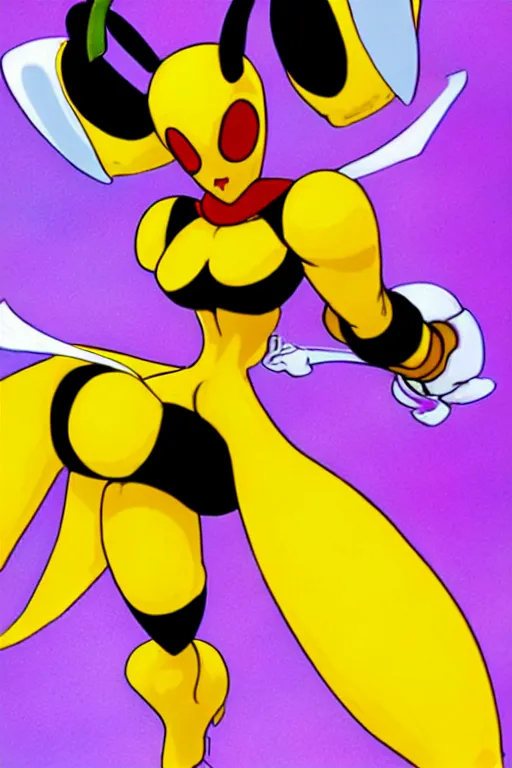 Prompt: q - bee from darkstalkers