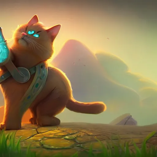 Prompt: super cute fantasy cat warrior 3D concept art by Gediminas Pranckevicius, glowing effect, centered, sharp focus, beautiful detailed, face very realistic, Game Art, hyper detailed, no background, cartoon, cinematic, raytrace, Trend on artstation, C4D