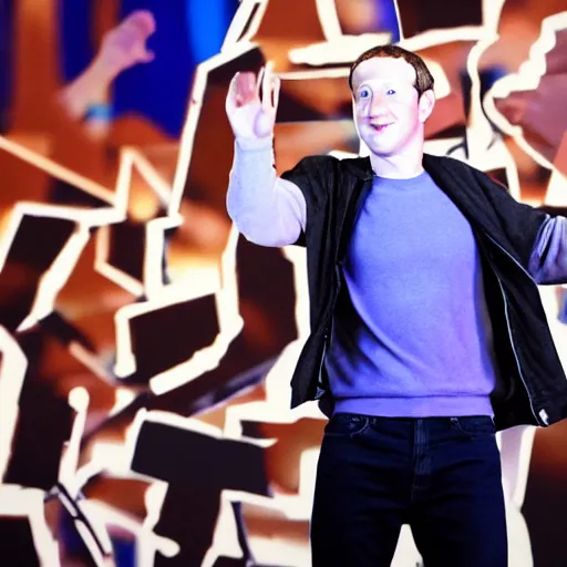 Image similar to mark zuckerberg dancing