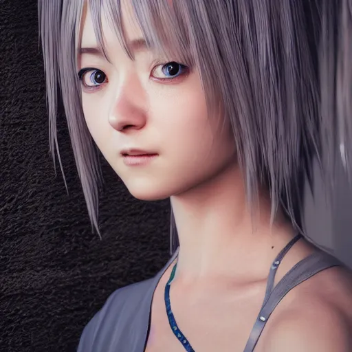 Prompt: rimuru looking into the camera, beautiful face, ultra realistic, fully clothed, intricate details, highly detailed, 8 k, photorealistic, octane render, unreal engine, photorealistic, portrait