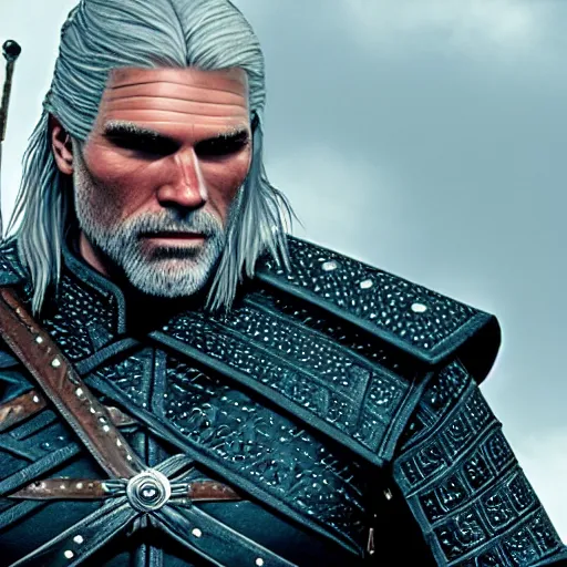 Image similar to anson mount as geralt