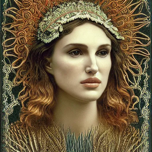 Image similar to portrait of natalie portman by ernst haeckel