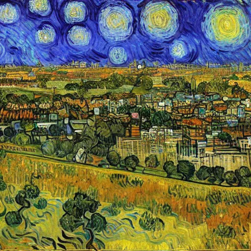 Image similar to sao paulo painted by van gogh