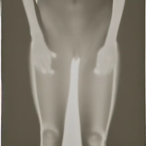 Prompt: a photogram of human body. depth, soft, blurry. photographic paper exposed to light, by emmanuel radnitzky man ray
