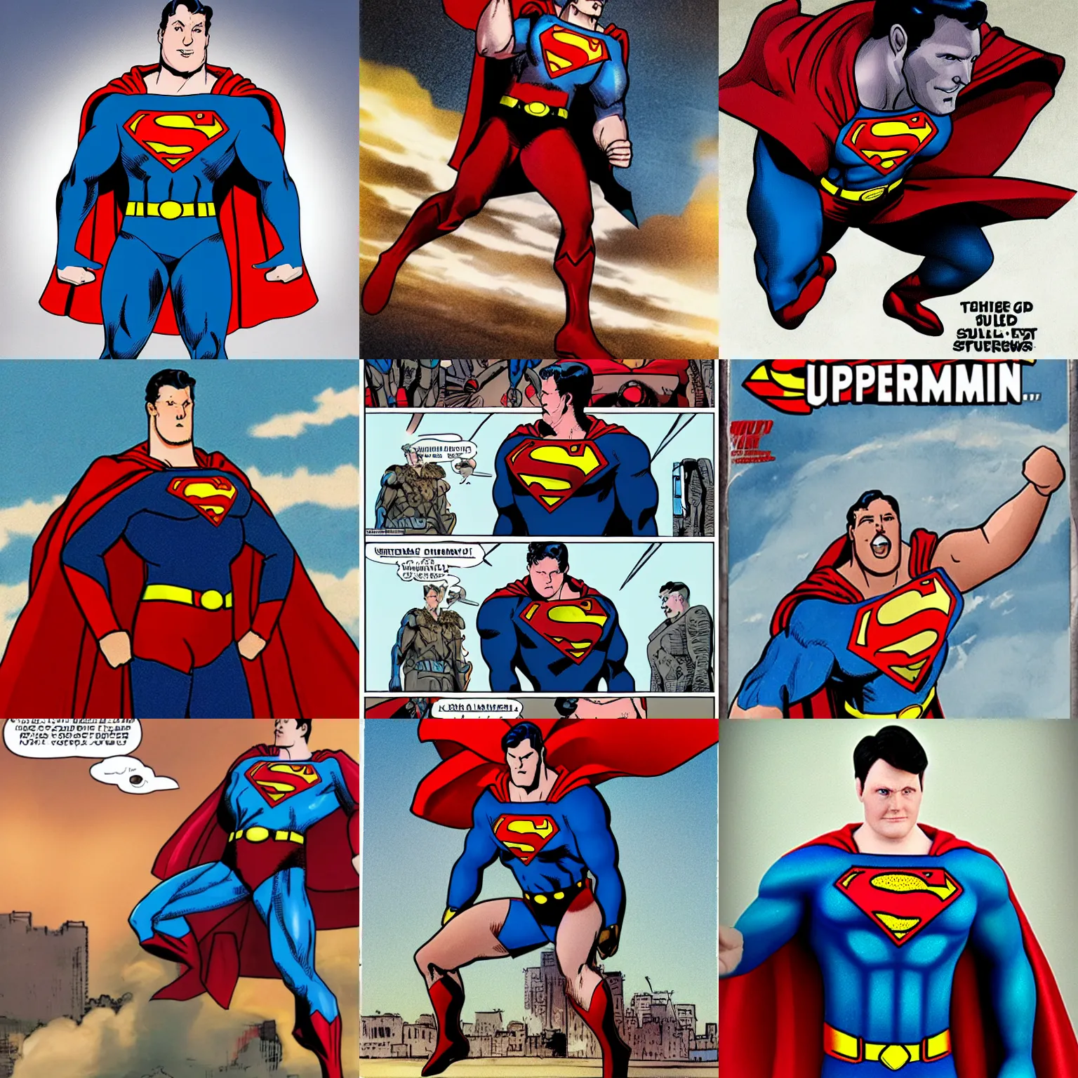 Prompt: angriestpat as superman
