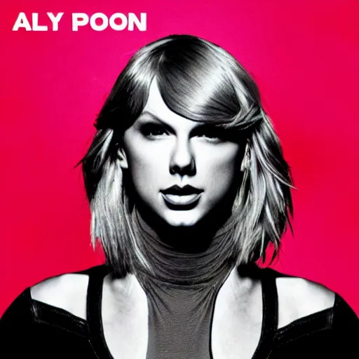 Image similar to a neon album cover for a Taylor Swift rock pop album