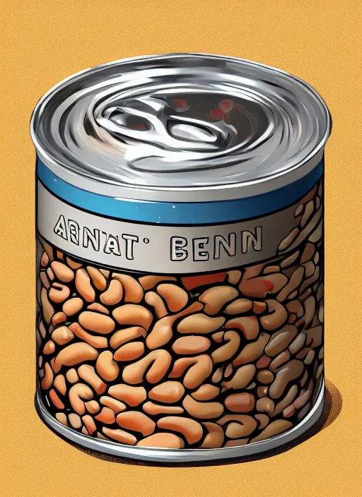 Image similar to A can of beans, detailed digital art, trending on Artstation