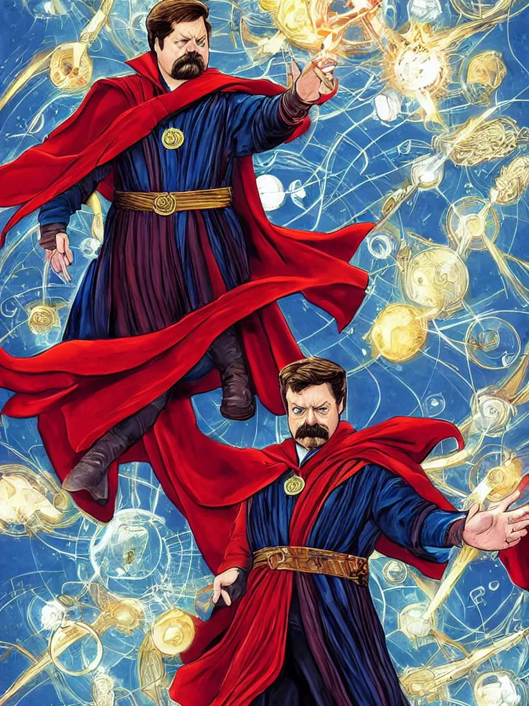 Image similar to Ron Swanson as Doctor Strange