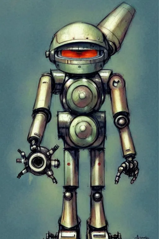 Image similar to ( ( ( ( ( 1 9 5 0 s robot knome mecha. muted colors. ) ) ) ) ) by jean - baptiste monge!!!!!!!!!!!!!!!!!!!!!!!!!!!!!!