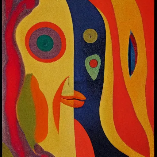 Image similar to floral face portrait by leonetto cappiello and wojciech siudmak and ernst fuchs, anni albers, oil on canvas