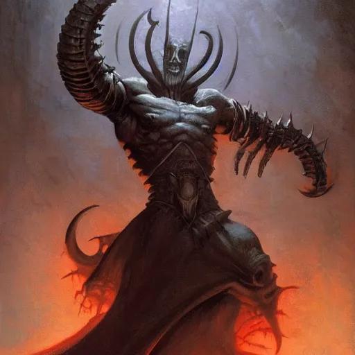 Image similar to beholder, d & d, fantasy, greg rutkowski, frank frazetta, alexandre chaudret, boris vallejo, michael whelan, miro petrov, hr giger, magali villeneuve, donato giancola