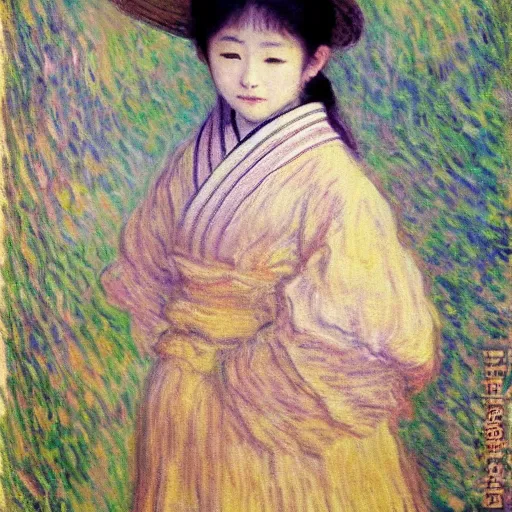 Image similar to Cute Japanese girl by Claude Monet