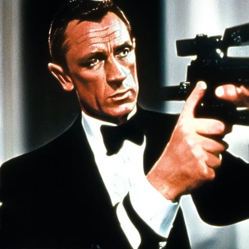 Prompt: a film still from a james bond movie