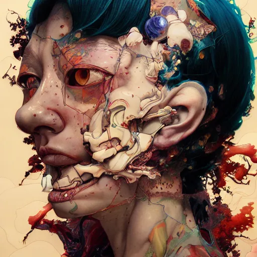 Prompt: prompt : figurative unique features portrait soft light painted by james jean and katsuhiro otomo and erik jones, inspired by akira anime, smooth face feature, intricate oil painting, high detail illustration, sharp high detail, manga and anime 1 9 9 9