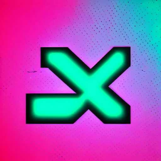 Image similar to letter 'A' retrowave neon style on clean black background