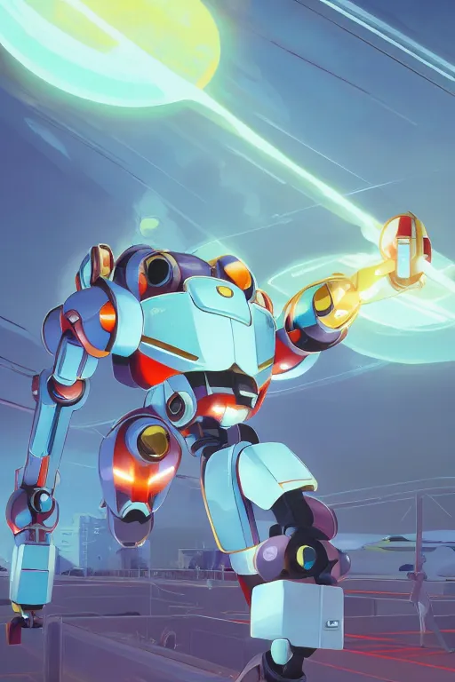 Image similar to metabots medabots medarotto medarot robot minimalist comics, behance hd by jesper ejsing, by rhads, makoto shinkai and lois van baarle, ilya kuvshinov, rossdraws global illumination ray tracing hdr radiating a glowing aura