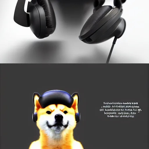 Prompt: shiba inu wearing a gaming headset, playing on computer with screen glowing on face, digital art, 8 k, trending on artstation, high res