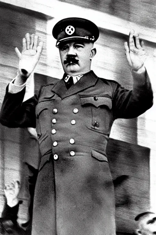 Image similar to half pig half hitler historical photo in color