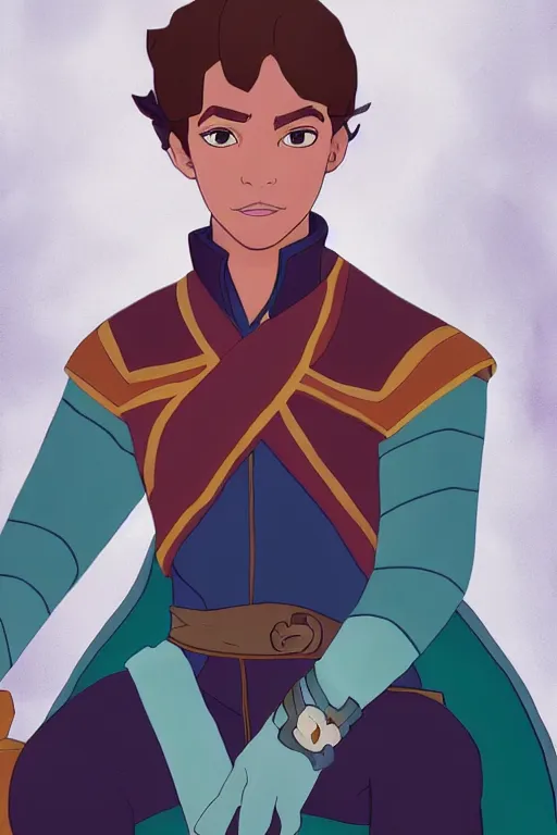 Image similar to Prince Callum from The Dragon Prince, solo portrait 🎨🖌️