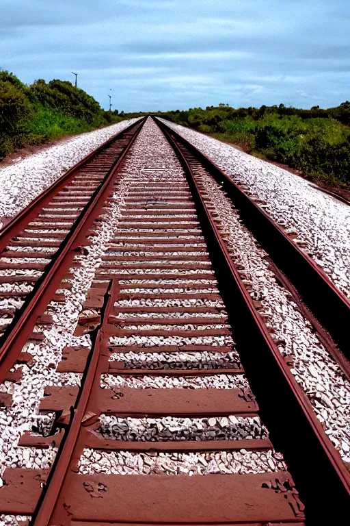 Prompt: orbital train track, award winning cinematic still