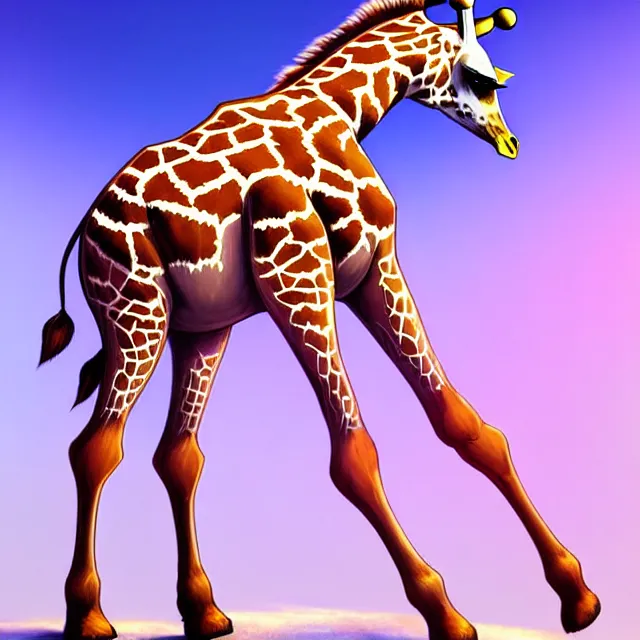 Prompt: epic professional digital art of giraffe that is a bear, full body view, best on artstation, cgsociety, wlop, Behance, pixiv, cosmic, epic, stunning, gorgeous, much detail, much wow, masterpiece