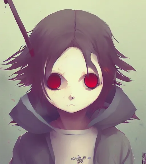 Image similar to beautiful little boy anime character inspired by jason voorhees, art by rossdraws, wlop, ilya kuvshinov, artgem lau, sakimichan and makoto shinkai, concept art, anatomically correct, extremely coherent, realistic, mask, smooth hd