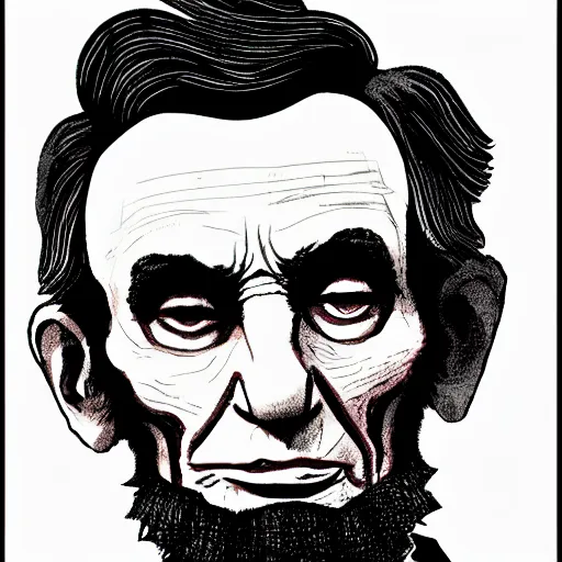 Prompt: president abe lincoln. bloodborne