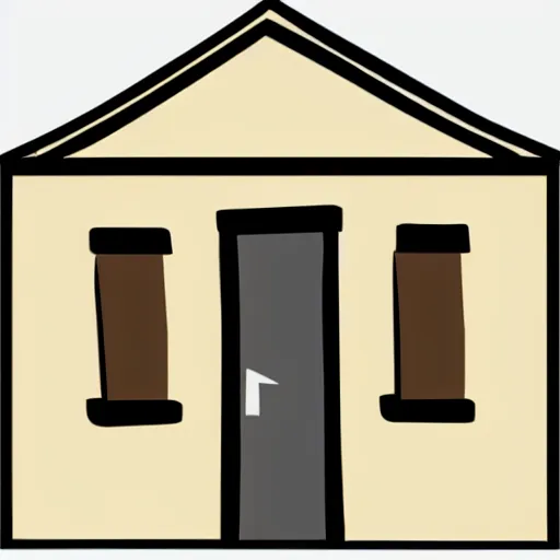 Prompt: house with a door open, minimalistic, vectorized logo style