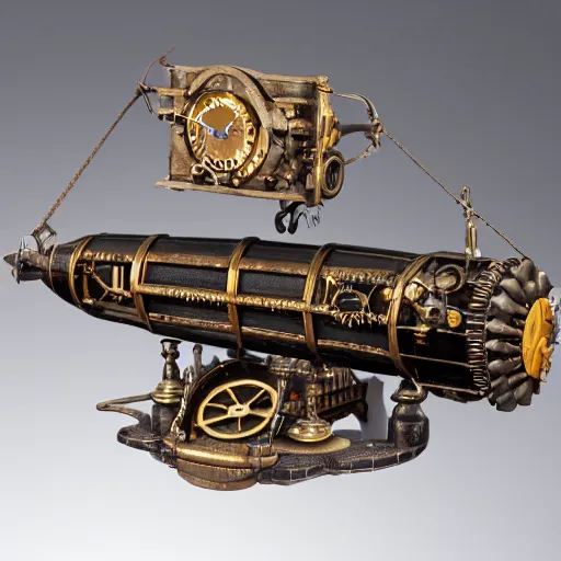 Image similar to steampunk clockwork flying airship Canon DSLR 35mm 8k product photo