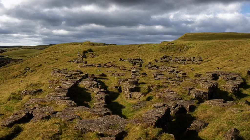 Image similar to hadrians wall lit by a natural light