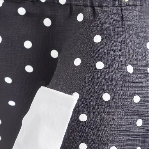 Image similar to short nylon pants with White dots