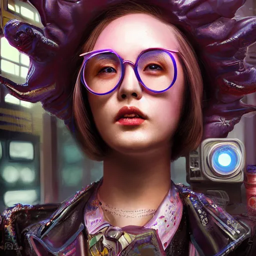 Prompt: hyper detailed octane render by xision wu, kerem beyit, sandara tang, portrait of a cyberpunk style willy wonka, dim lighting, detailed portraits, unreal engine 5, concept art, highly rendered, digital painting, artstation, concept art, smooth, sharp focus, perfect horizontal symmetry illustration, detailed and intricate environment, artstation hq