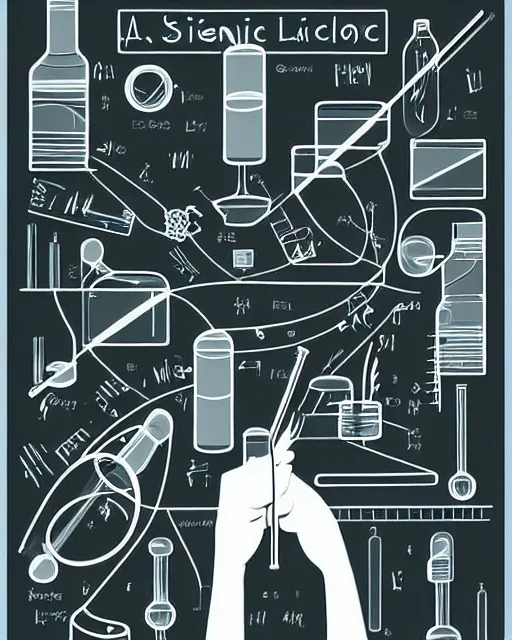 Image similar to a little girl in science lab experiment test tube microscope map. clean cel shaded vector art. minimalist illustration art by lois van baarle, artgerm, helen huang by makoto shinkai and ilya kuvshinov, rossdraws