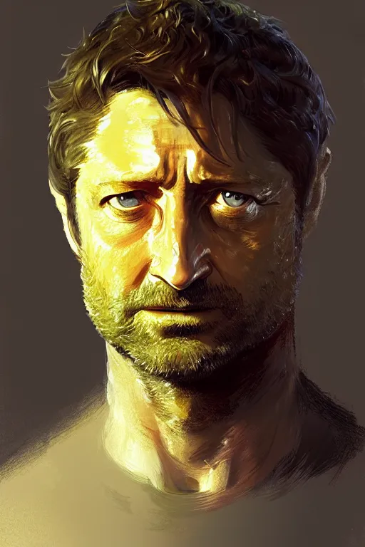 Image similar to portrait a watermellon with gerard butler as head, greek, intricate, headshot, key visual, conceptart, ambient lighting, highly detailed, digital painting, artstation, concept art, sharp focus, by makoto shinkai and akihiko yoshida and greg manchess