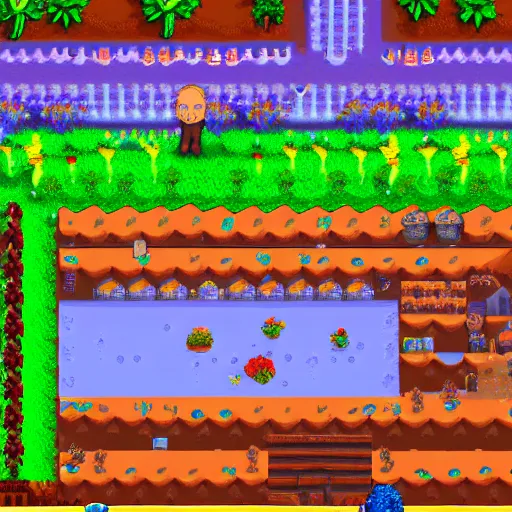 Prompt: Bernie Sanders in Stardew Valley 4k