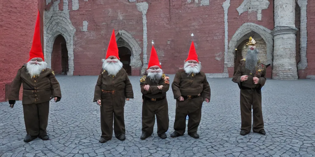 Prompt: demonic gnomes in the Kremlin Moscow