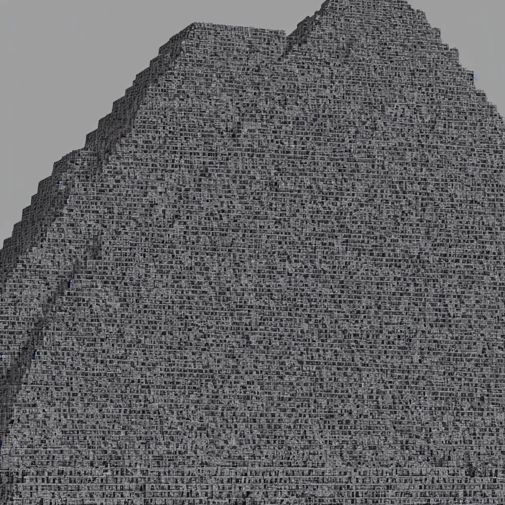 Image similar to a step pyramid, aztec pyramid, ziggurat, high detail, 8 k resolution, octane render, hyper realistic