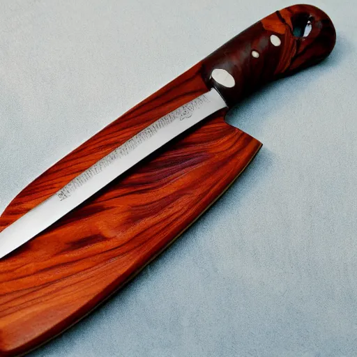 Prompt: a peruvian tumi knife