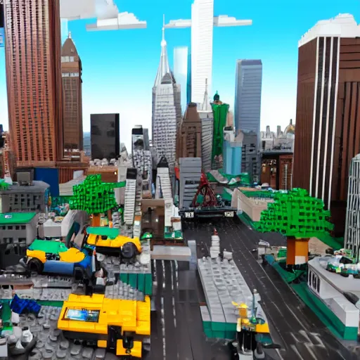 lego model of manhattan unreal engine 5 Stable Diffusion