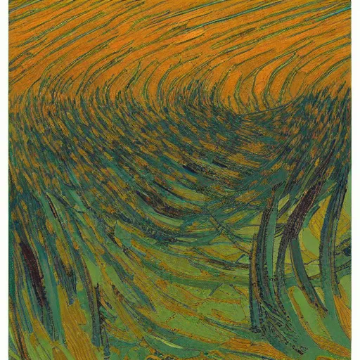 Image similar to vector flow field van gogh, repin