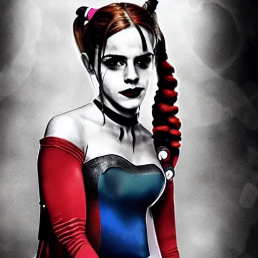 Image similar to emma watson as harley quinn