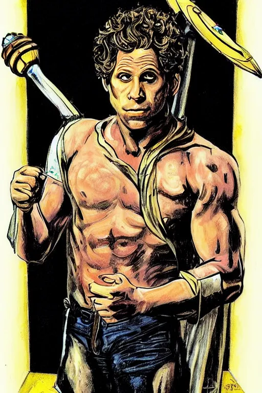 Image similar to glenn howerton as apollo by josh kirby