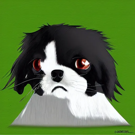 Prompt: a carton japanese chin, studio ghibli style