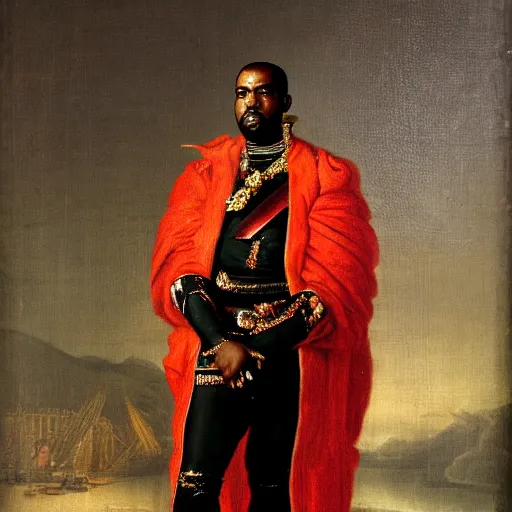 Prompt: kanye west in the style of Emperor Napoleon Painting by Francois Gerard